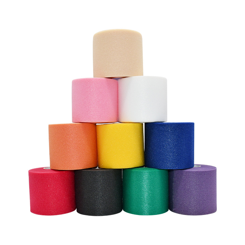 Multi-Color Ikke-klebende Sports Skum Pre-Wrap Tape Krympefilm