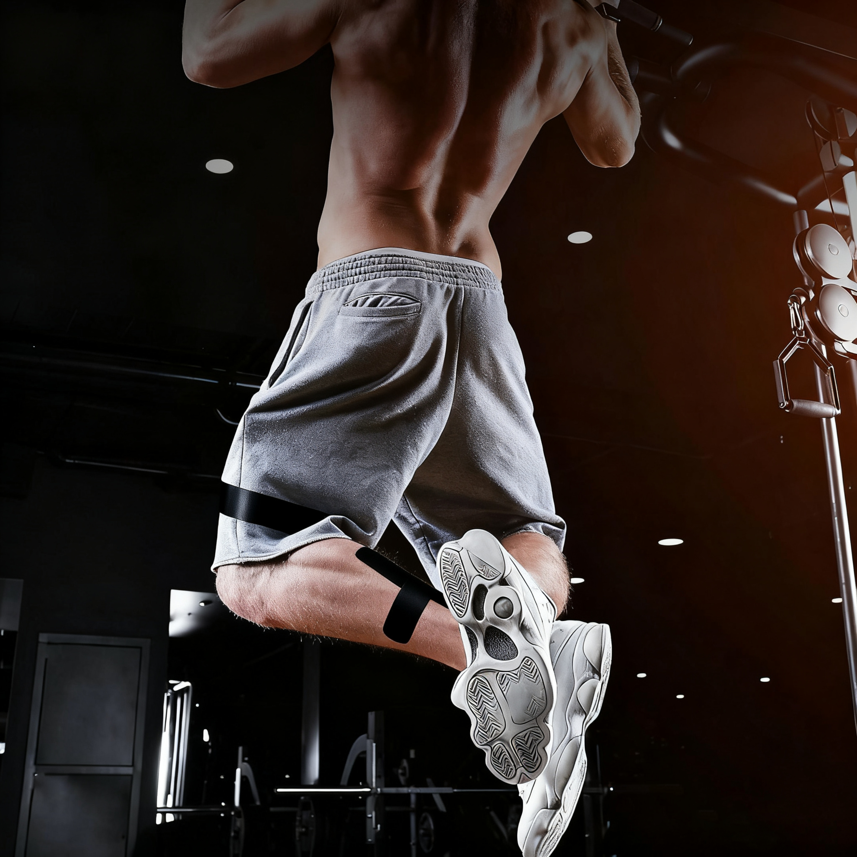 Forkuttet kinesiologitape muskelplaster for legg