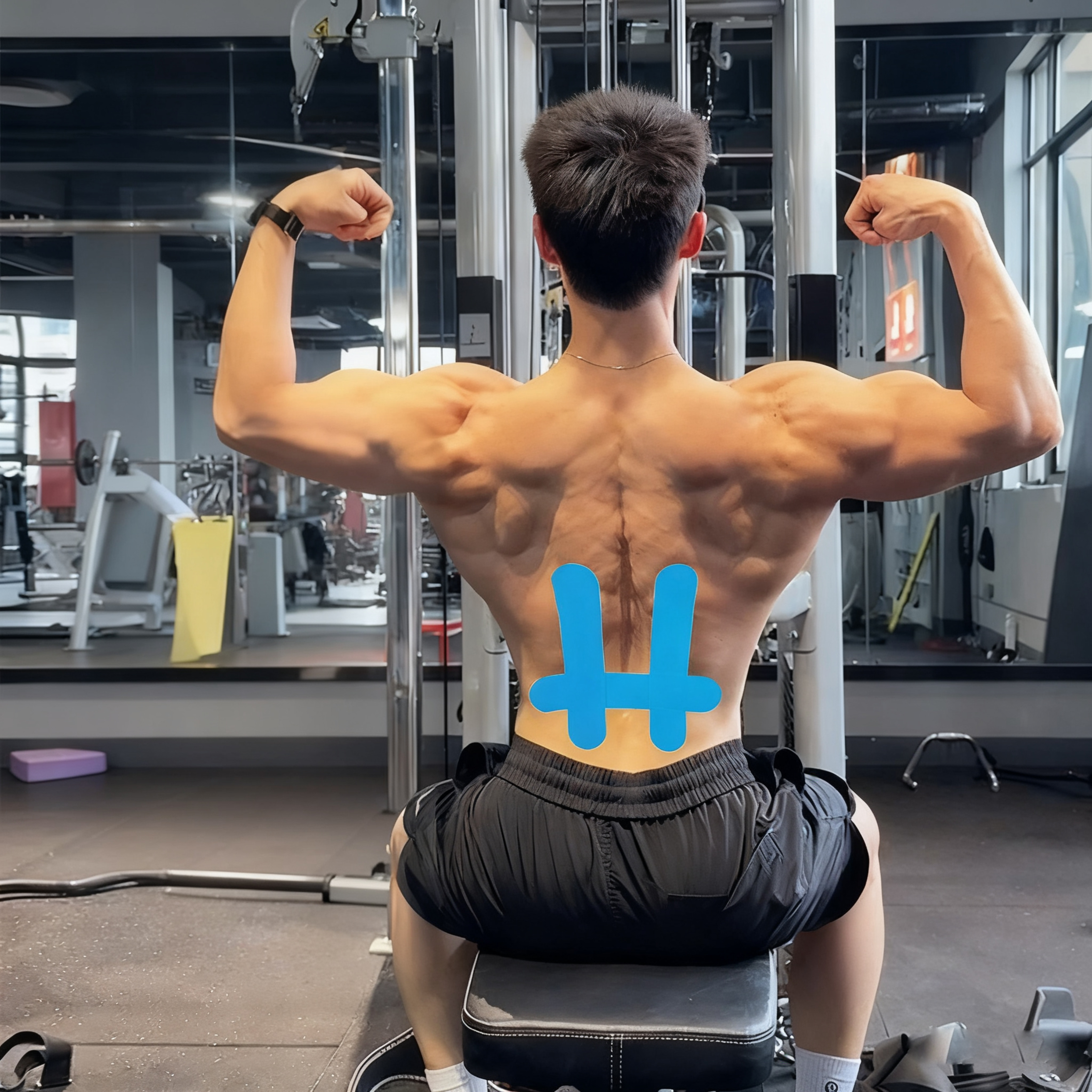 Pre-Cut Shape Kinesiology Tape Muskellapp for rygg