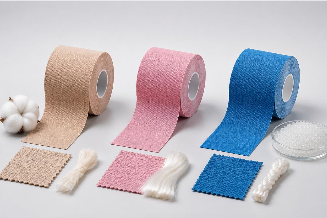 Bomull vs Rayon vs Nylon kinesiologitape: Hvilket materiale passer til merkevaren din?